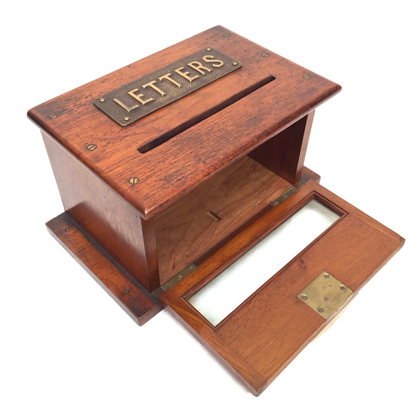 Antique Victorian Oak Country House Wooden Letter / Post Box / Stationery c.1900