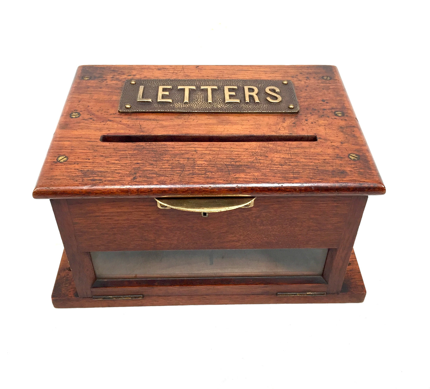 Antique Victorian Oak Country House Wooden Letter / Post Box / Stationery c.1900