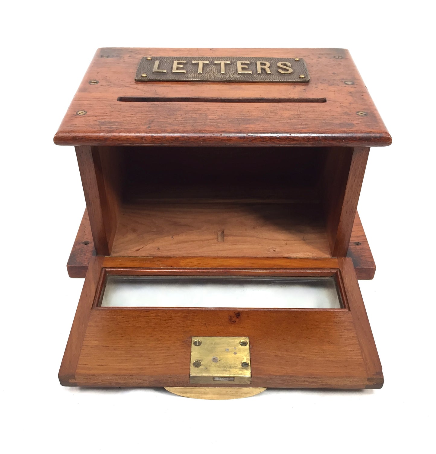 Antique Victorian Oak Country House Wooden Letter / Post Box / Stationery c.1900