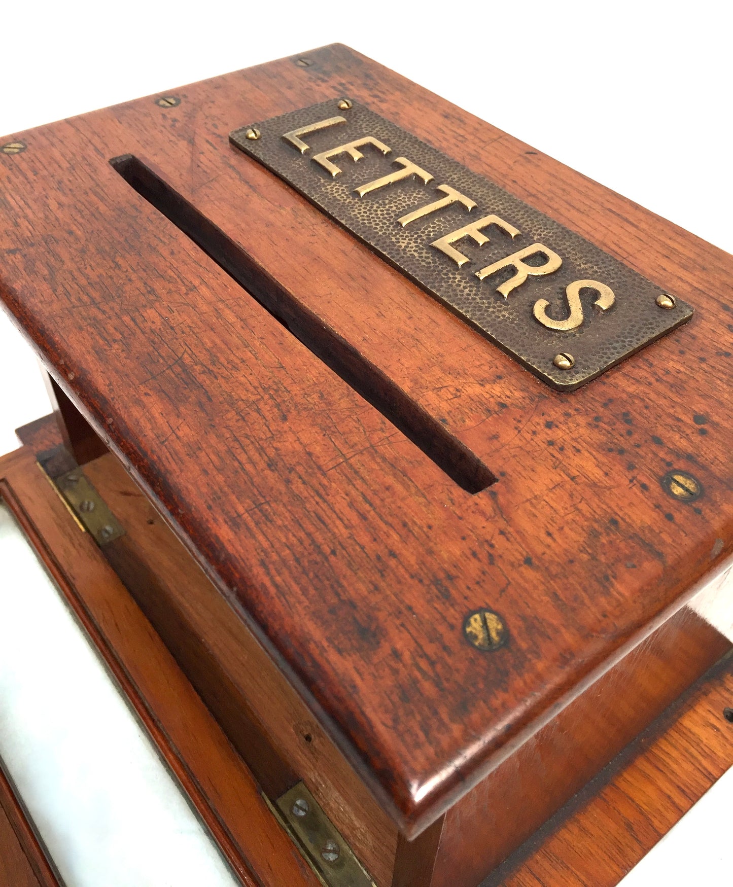Antique Victorian Oak Country House Wooden Letter / Post Box / Stationery c.1900