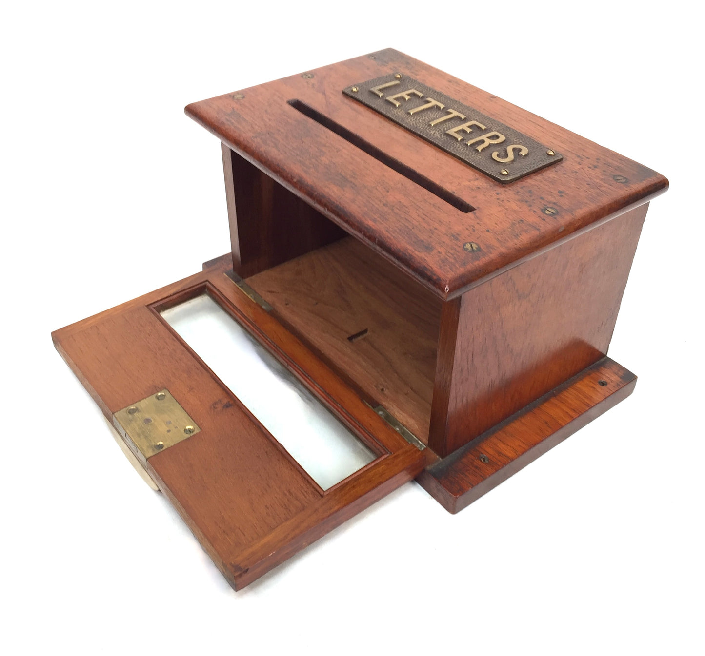 Antique Victorian Oak Country House Wooden Letter / Post Box / Stationery c.1900