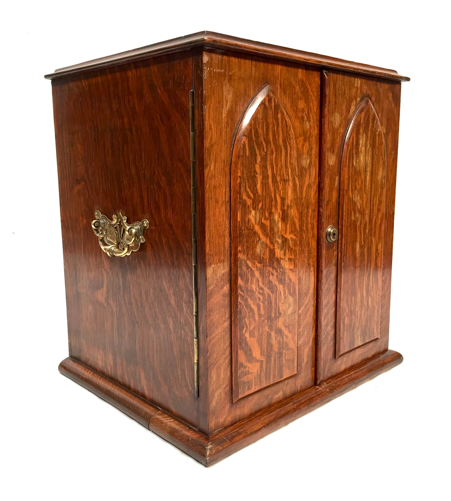 Antique Victorian Wooden Oak Tabletop Collectors Cabinet Chest of Drawers / Box