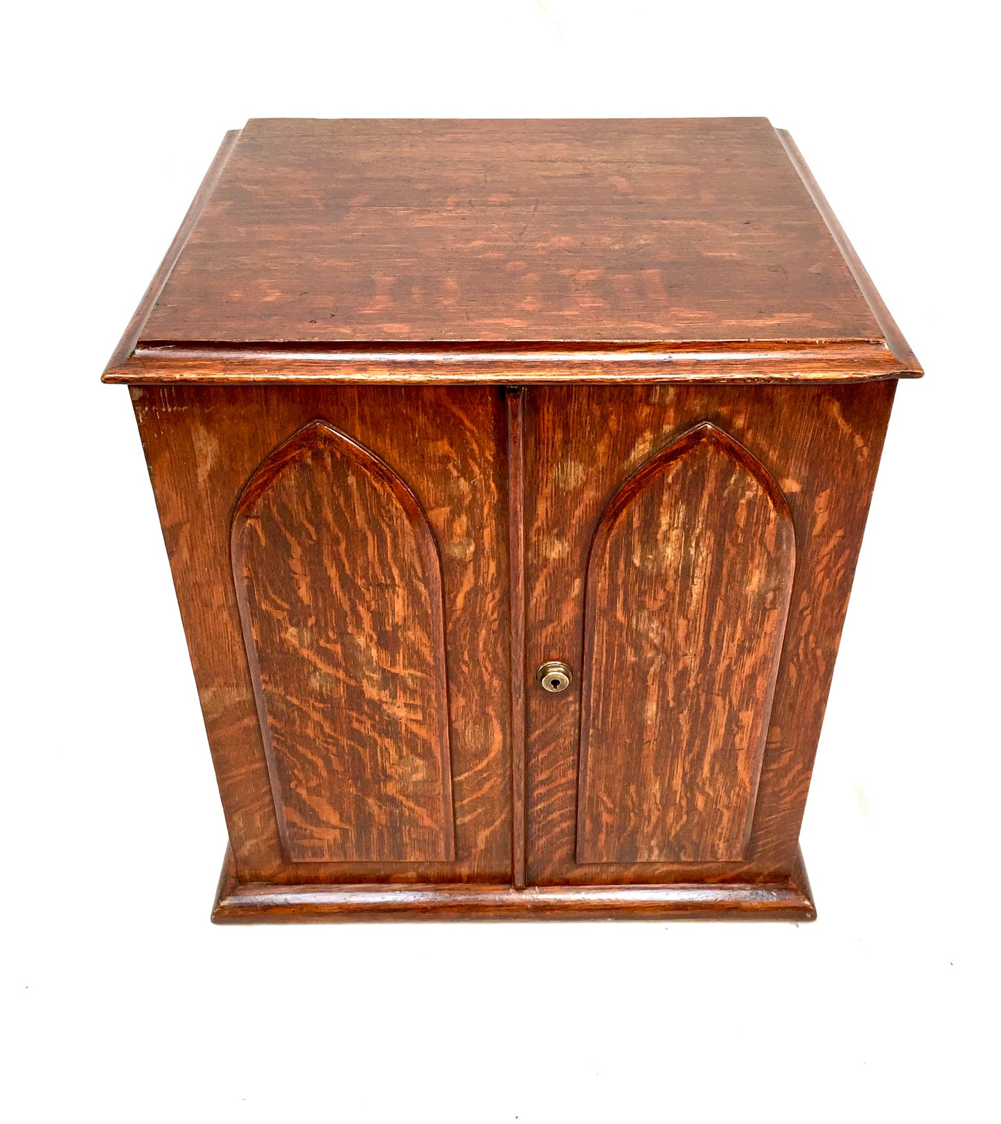 Antique Victorian Wooden Oak Tabletop Collectors Cabinet Chest of Drawers / Box