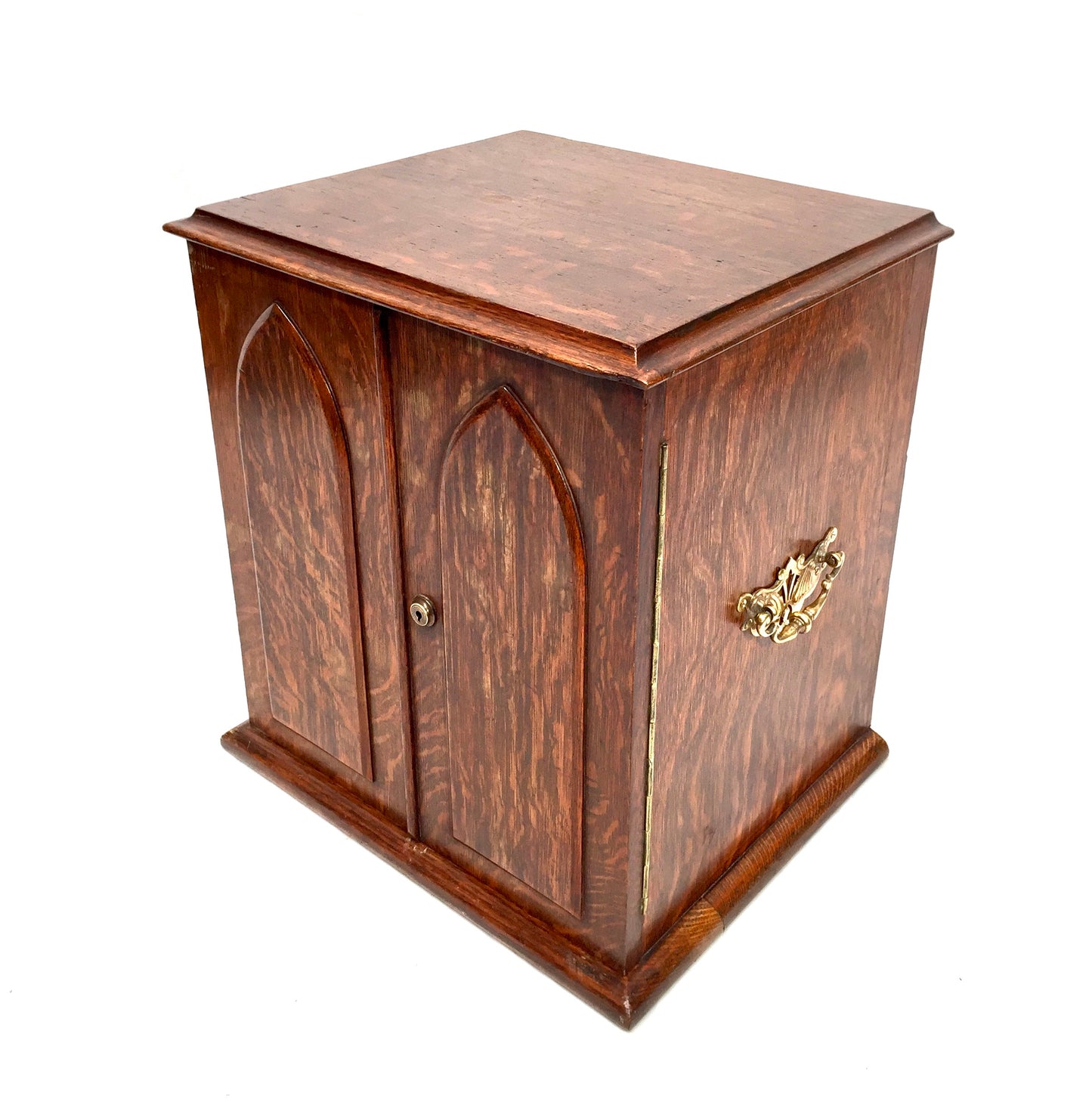 Antique Victorian Wooden Oak Tabletop Collectors Cabinet Chest of Drawers / Box