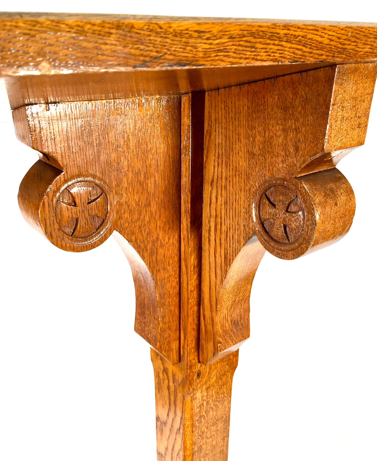 Antique Wooden Large Floor Standing Oak Church Lectern / Book Stand / Holder