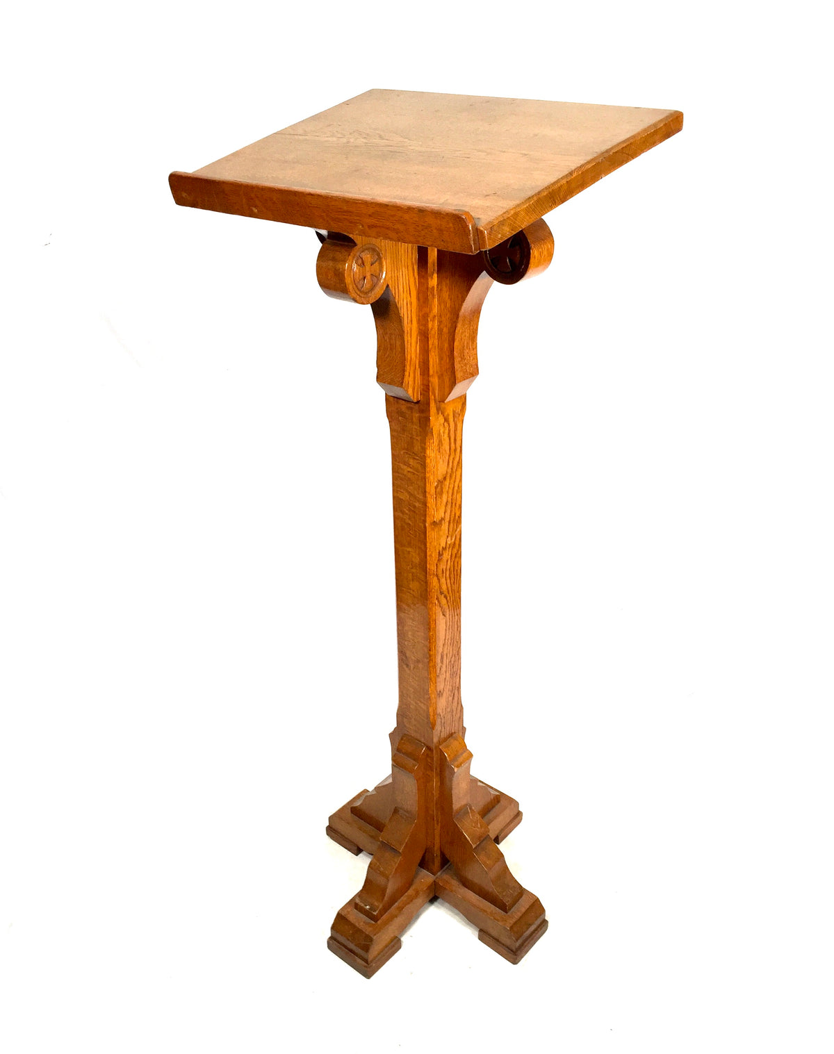 Antique Wooden Large Floor Standing Oak Church Lectern / Book Stand / Holder