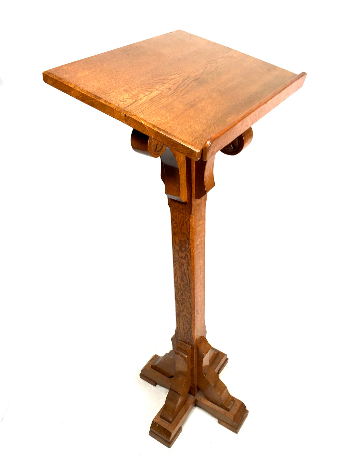 Antique Wooden Large Floor Standing Oak Church Lectern / Book Stand / Holder