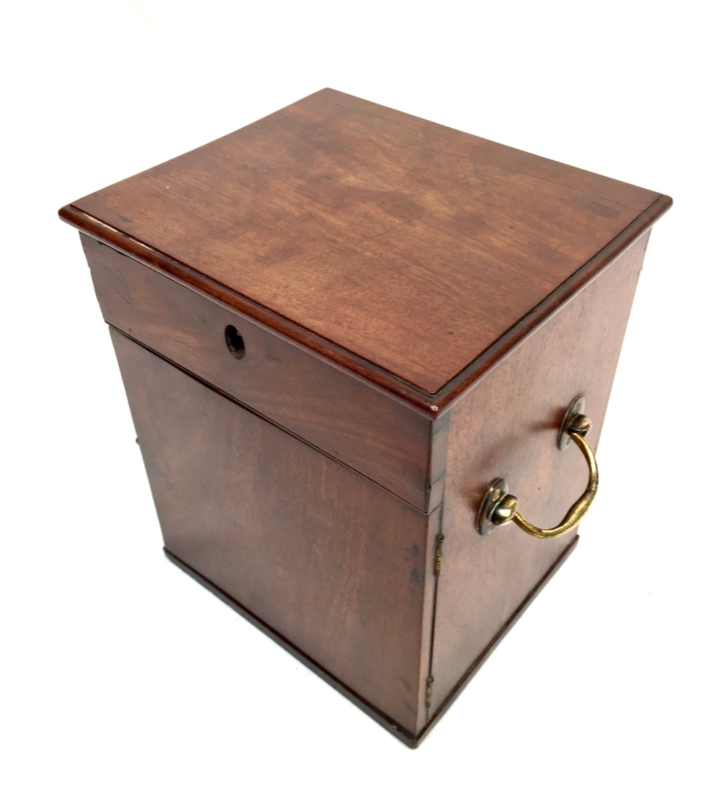 Antique Mahogany Apothecary Box / Cabinet With Glass Medicine Bottles c.1880