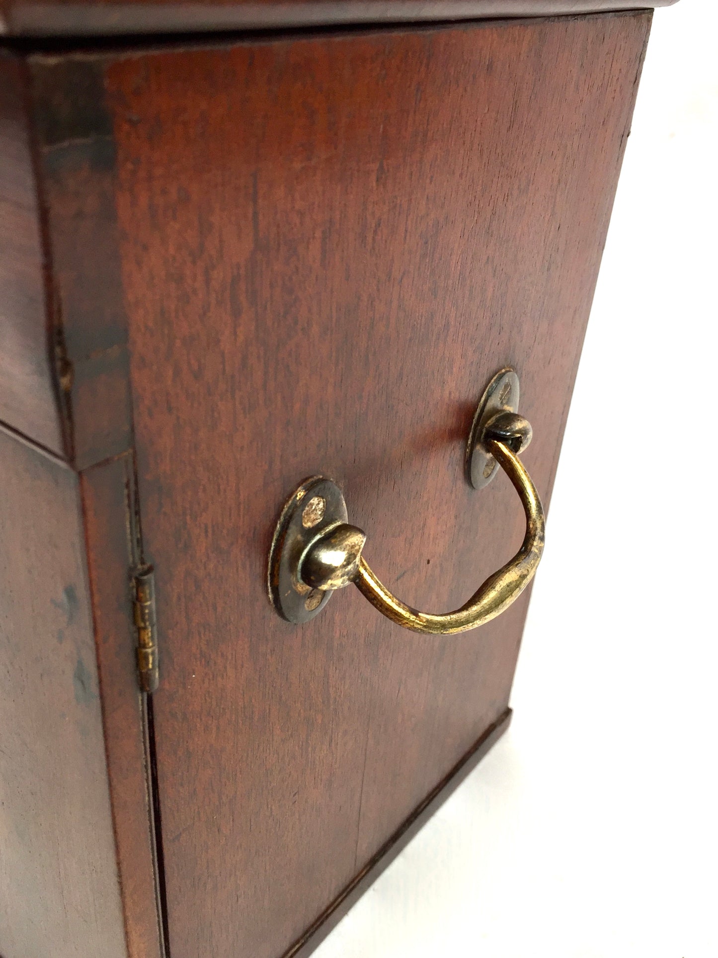 Antique Mahogany Apothecary Box / Cabinet With Glass Medicine Bottles c.1880