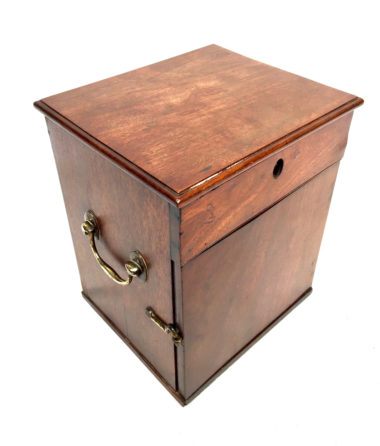 Antique Mahogany Apothecary Box / Cabinet With Glass Medicine Bottles c.1880