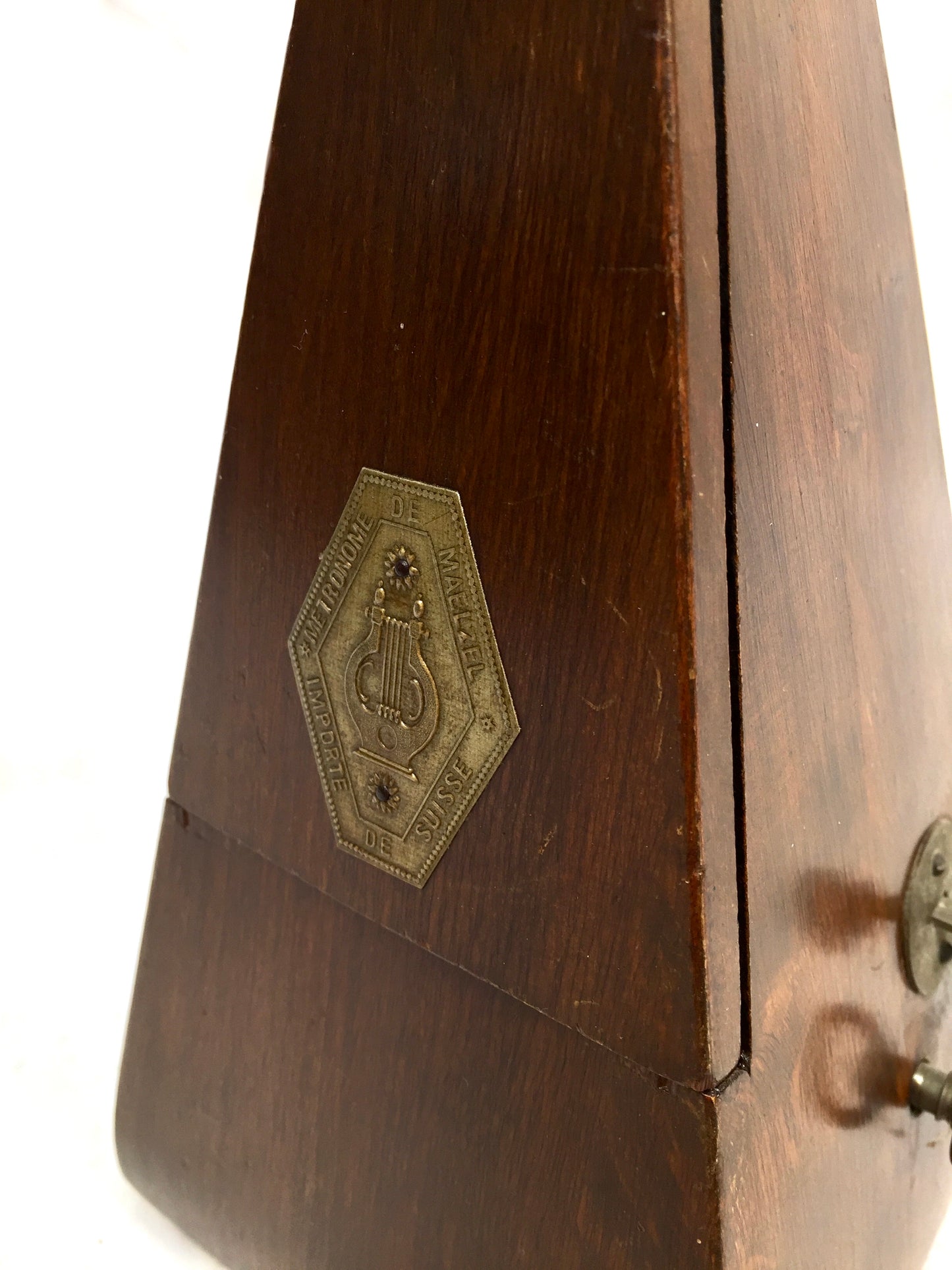 Antique Working System Maelzel Metronome France Wood Pyramid French Music Timer
