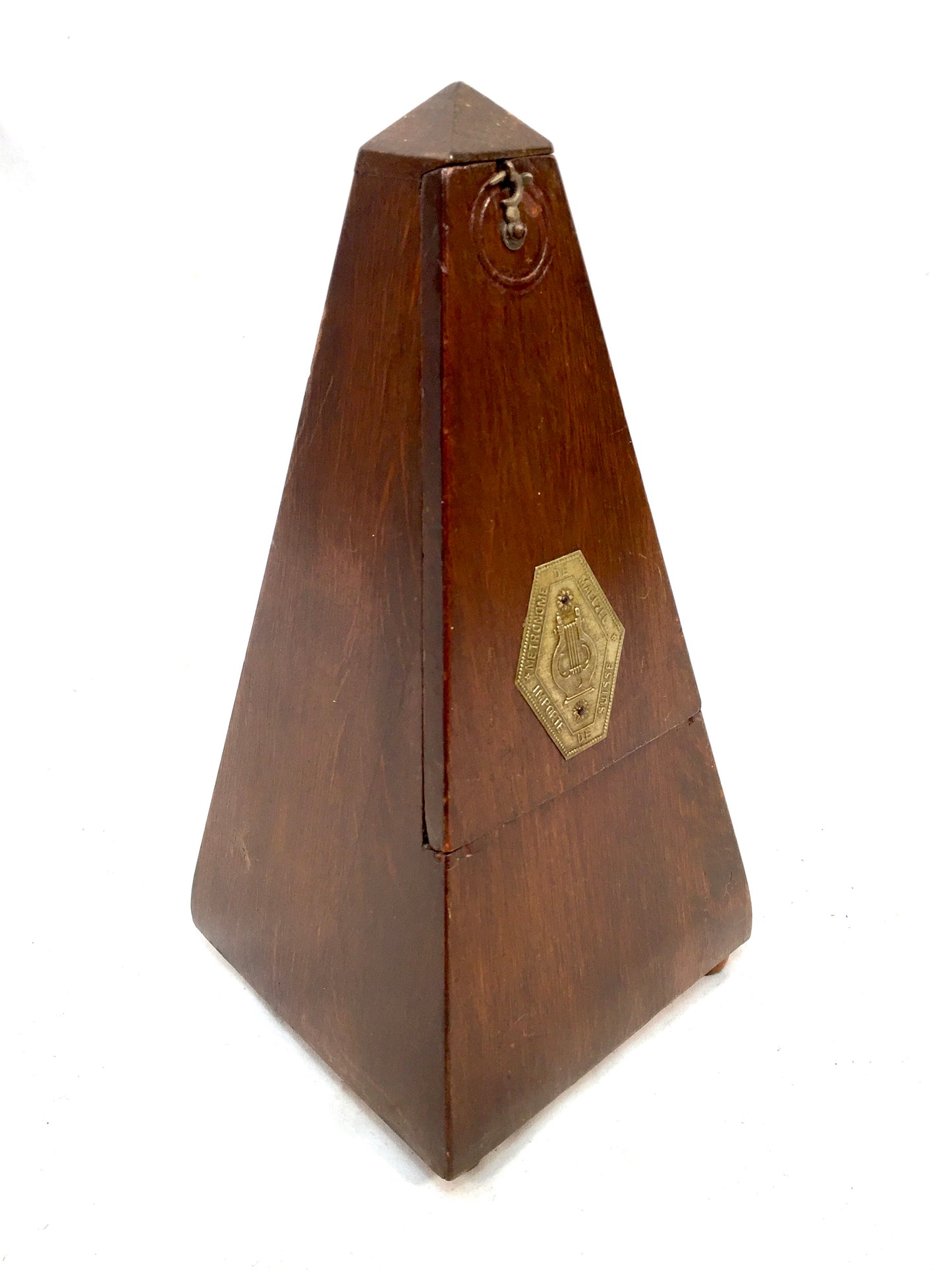 Antique Working System Maelzel Metronome France Wood Pyramid French Music Timer