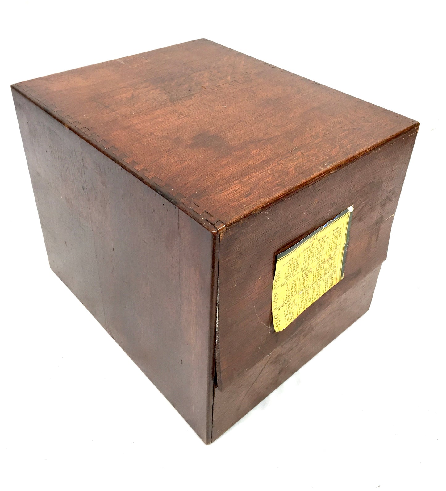Antique Wooden Desktop Oak Stationery Index Filing Card Drawers / Cabinet / Box
