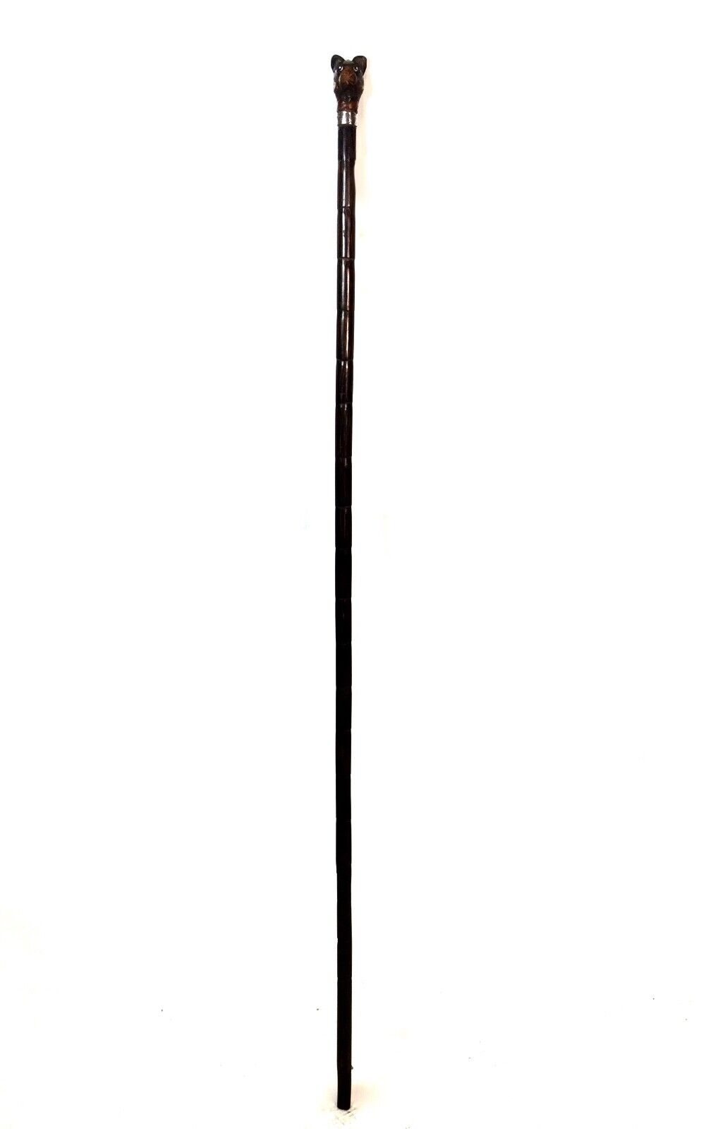 Victorian Articulated Dog Walking Cane / Swagger Stick / Antique Black Forest