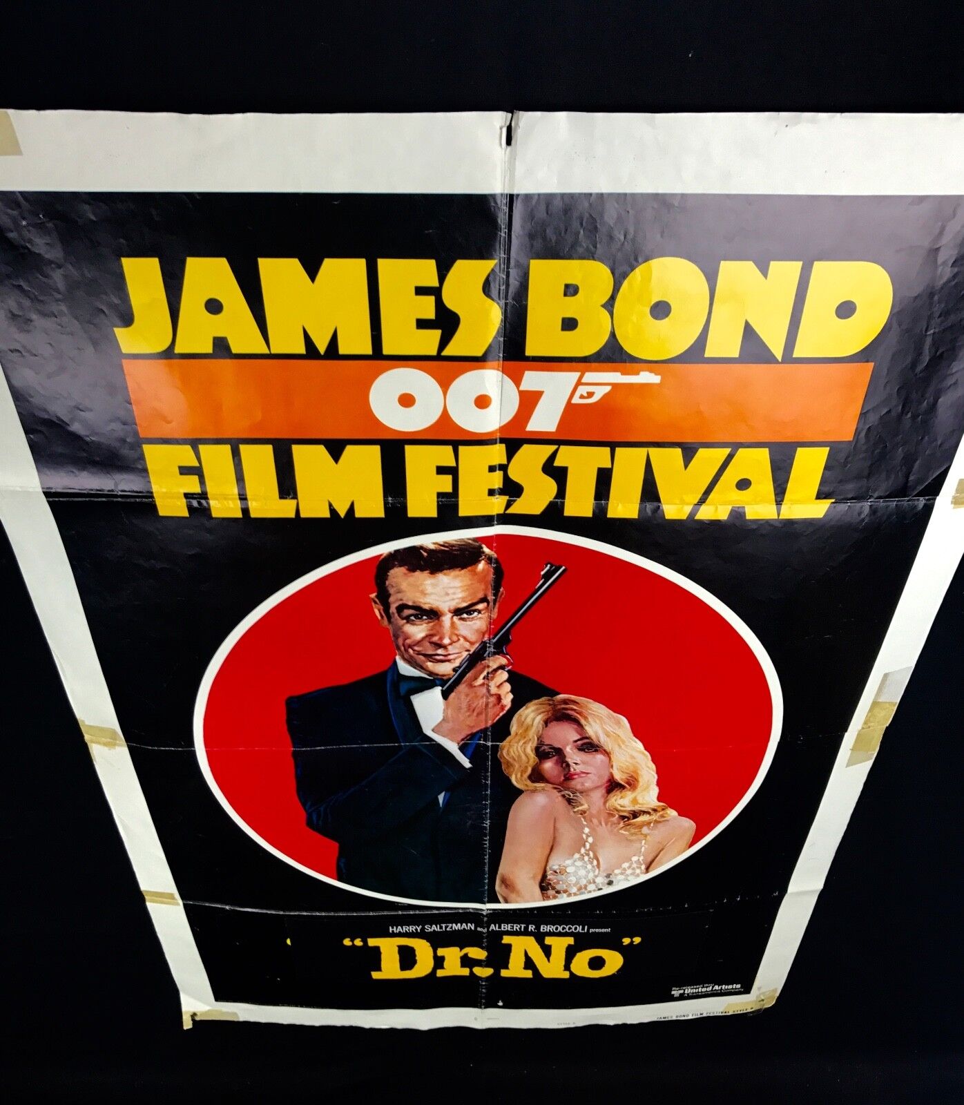 Original 1962 DR No James Bond 007 Advertising Poster United Artists Memorabilia