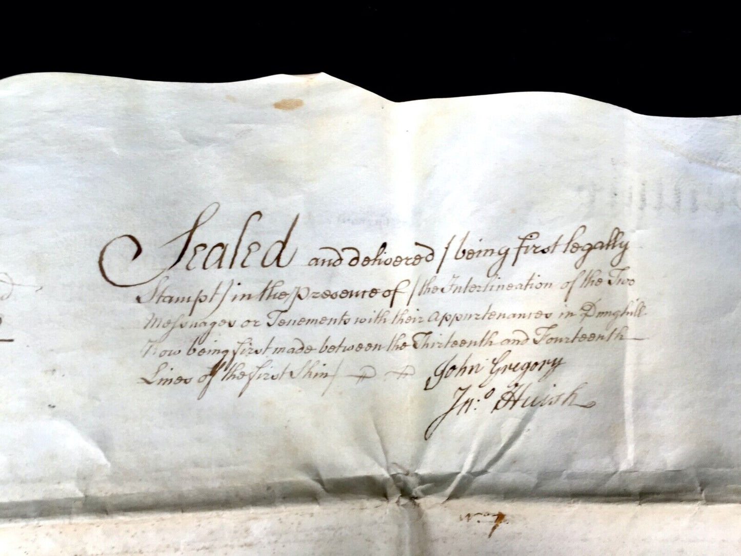 Rare Antique 18th Century Mortgage Land Deed from 1765 / George III Portsmouth