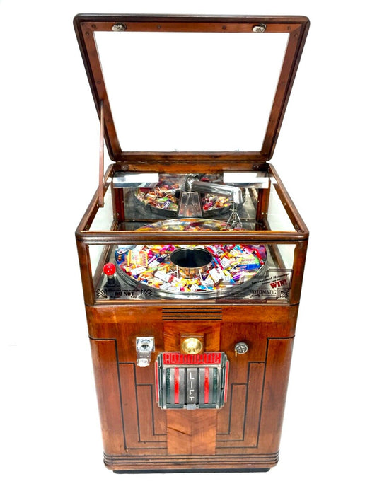 Antique 1930s Rotomatic Coin Operated Arcade Machine By Mutoscope Reel Working