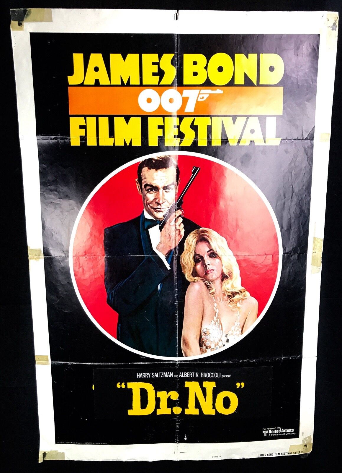 Original 1962 DR No James Bond 007 Advertising Poster United Artists Memorabilia