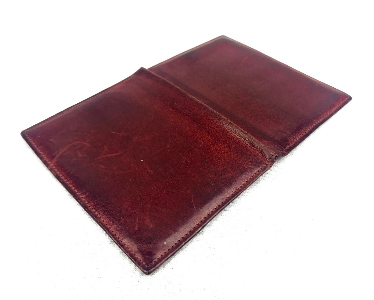 Vintage Gentleman's Leather Wallet Marked 'Regency Kid" / London / Red