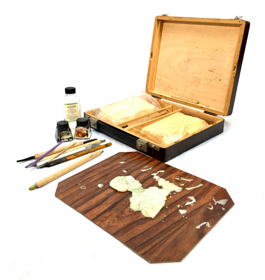 Antique Wax Masters Sculpture Making Kit in Wooden Box / Vintage / Art /
