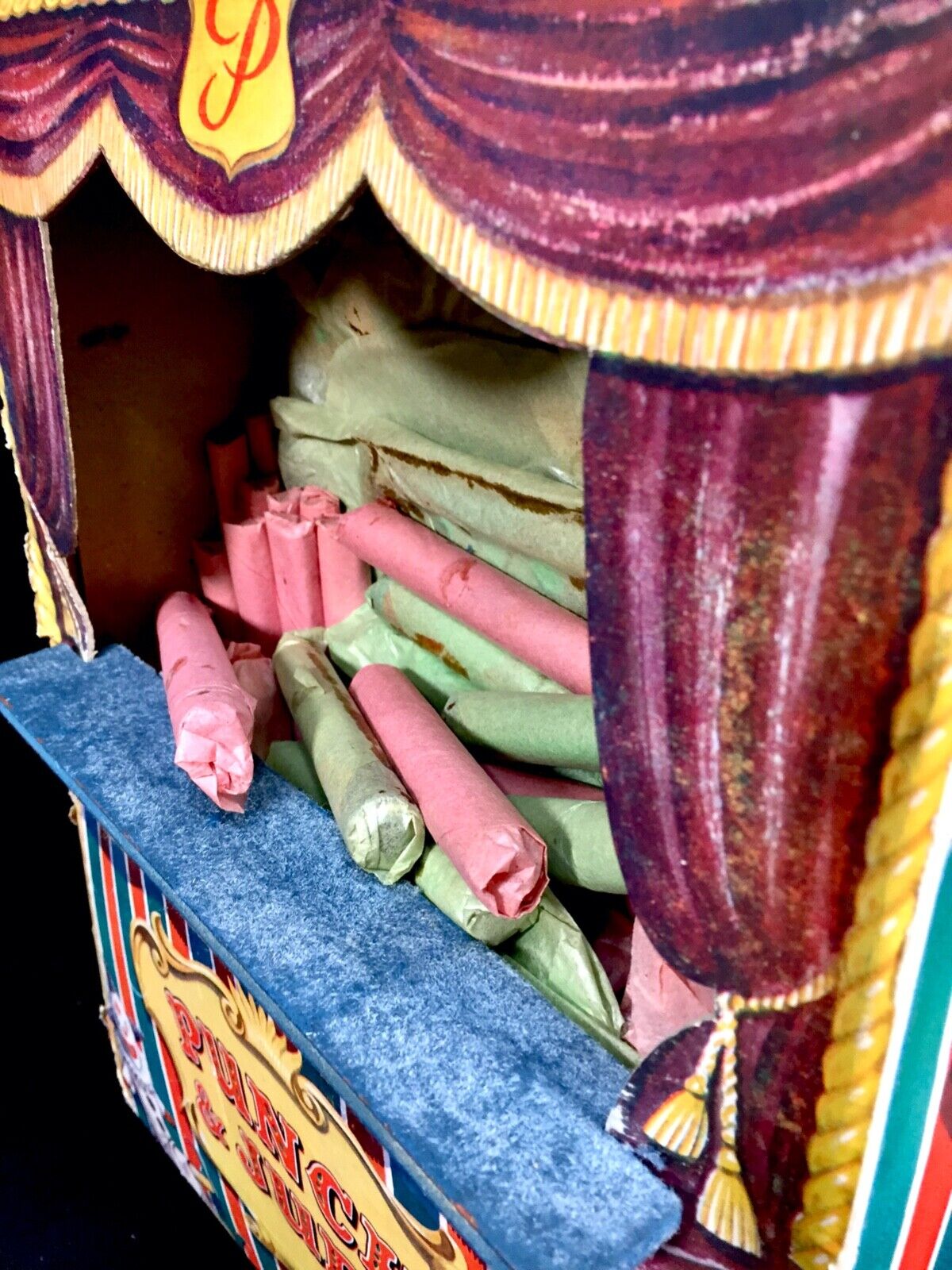 Antique RARE Punch and Judy Miniature Theatre / Play Books / Toys / c.1930