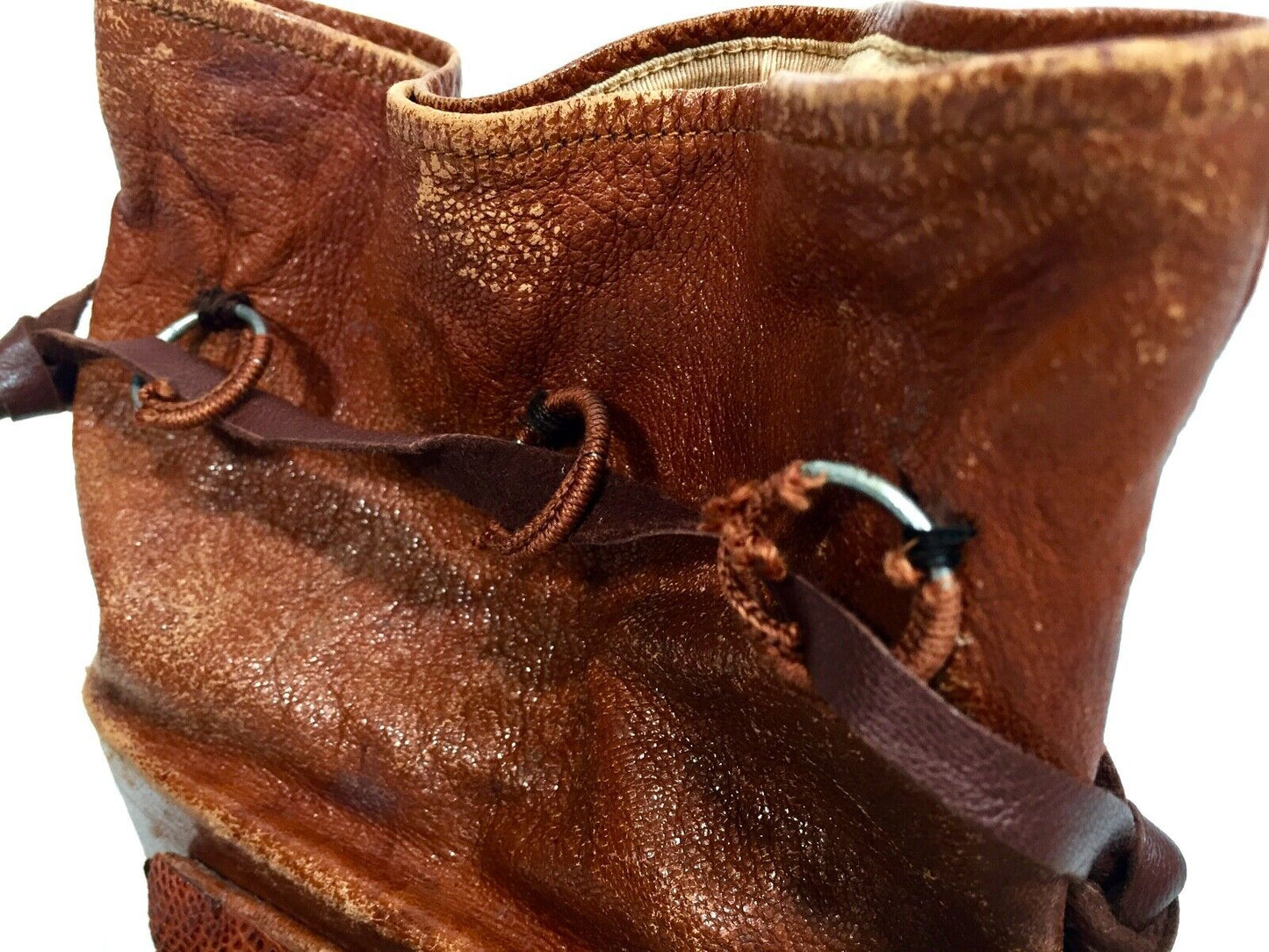 Antique 19th Century Opera Glasses In Rare Leather Bag / Case / Binoculars