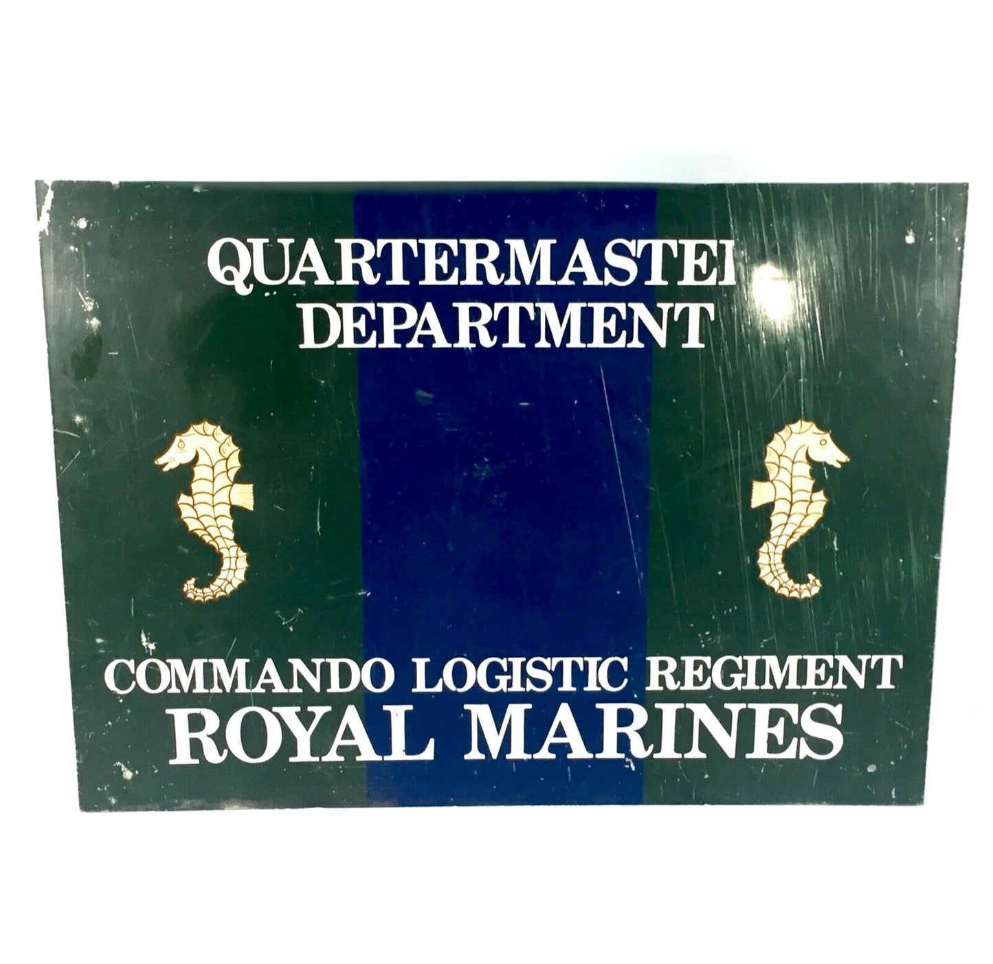 Antique Salvage - Royal Marines Logistic Regiment Sign from Stonehouse Barracks