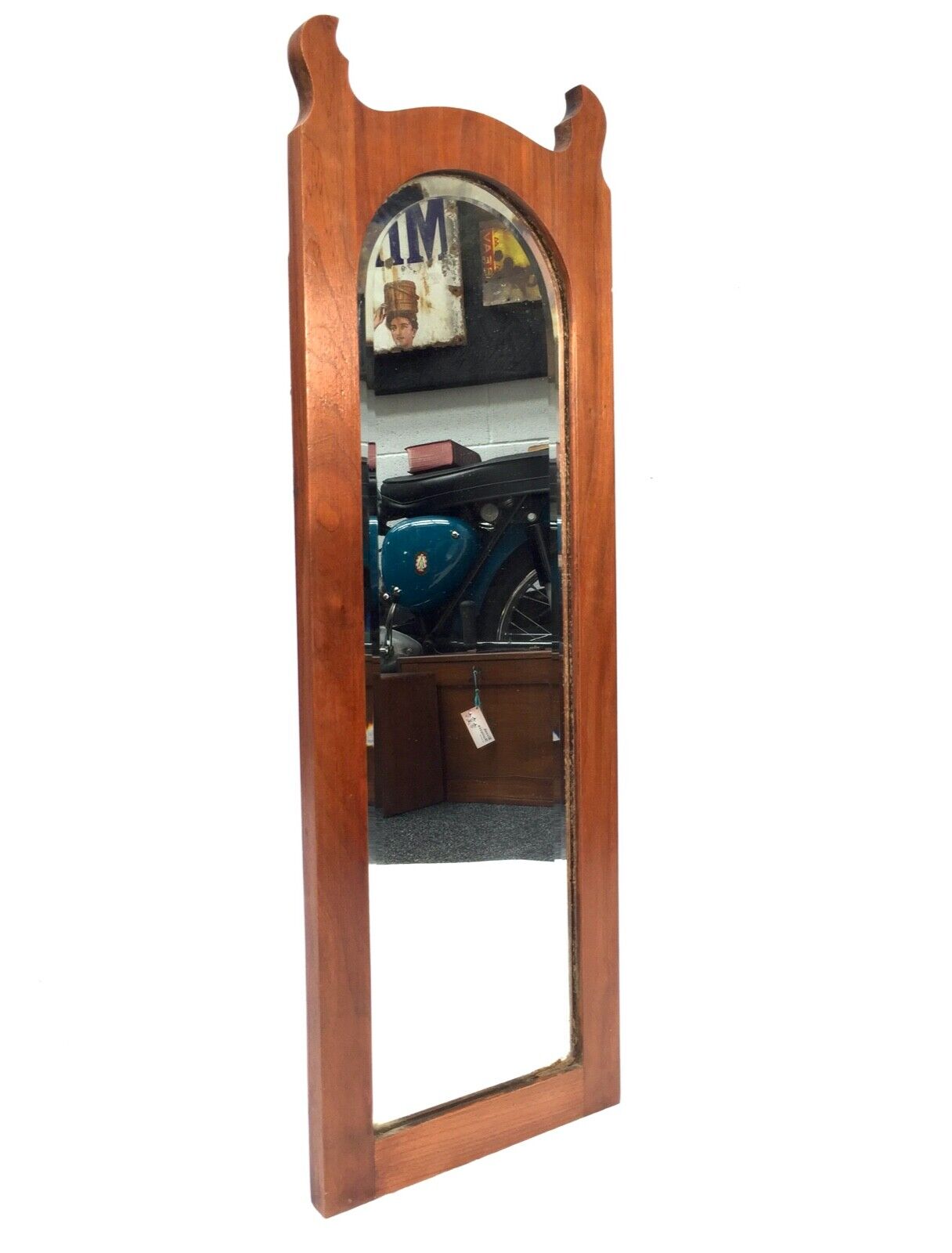 Vintage Matching Pair of 1970s Teak Framed Wall Mirrors / Antique / 20th Century