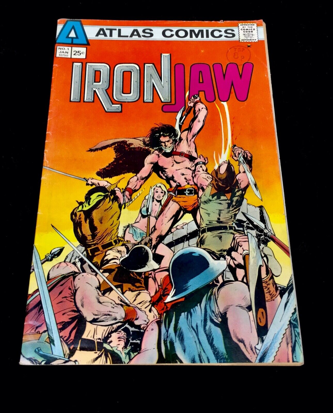 Iron jaw #1 1975 Key ATLAS Comics 1st Appearance of Ironjaw Comic CGC 9.6