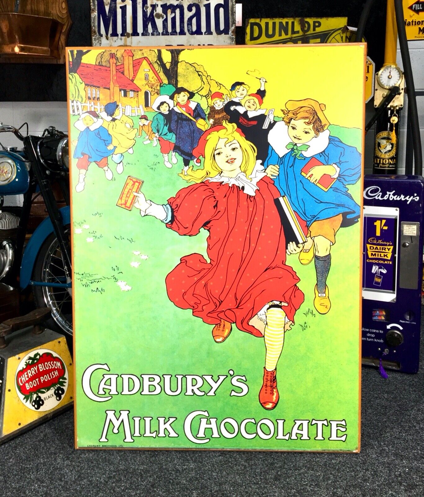 Antique Advertising - Large 70s Cadburys Poster Salvaged from Bournville Factory