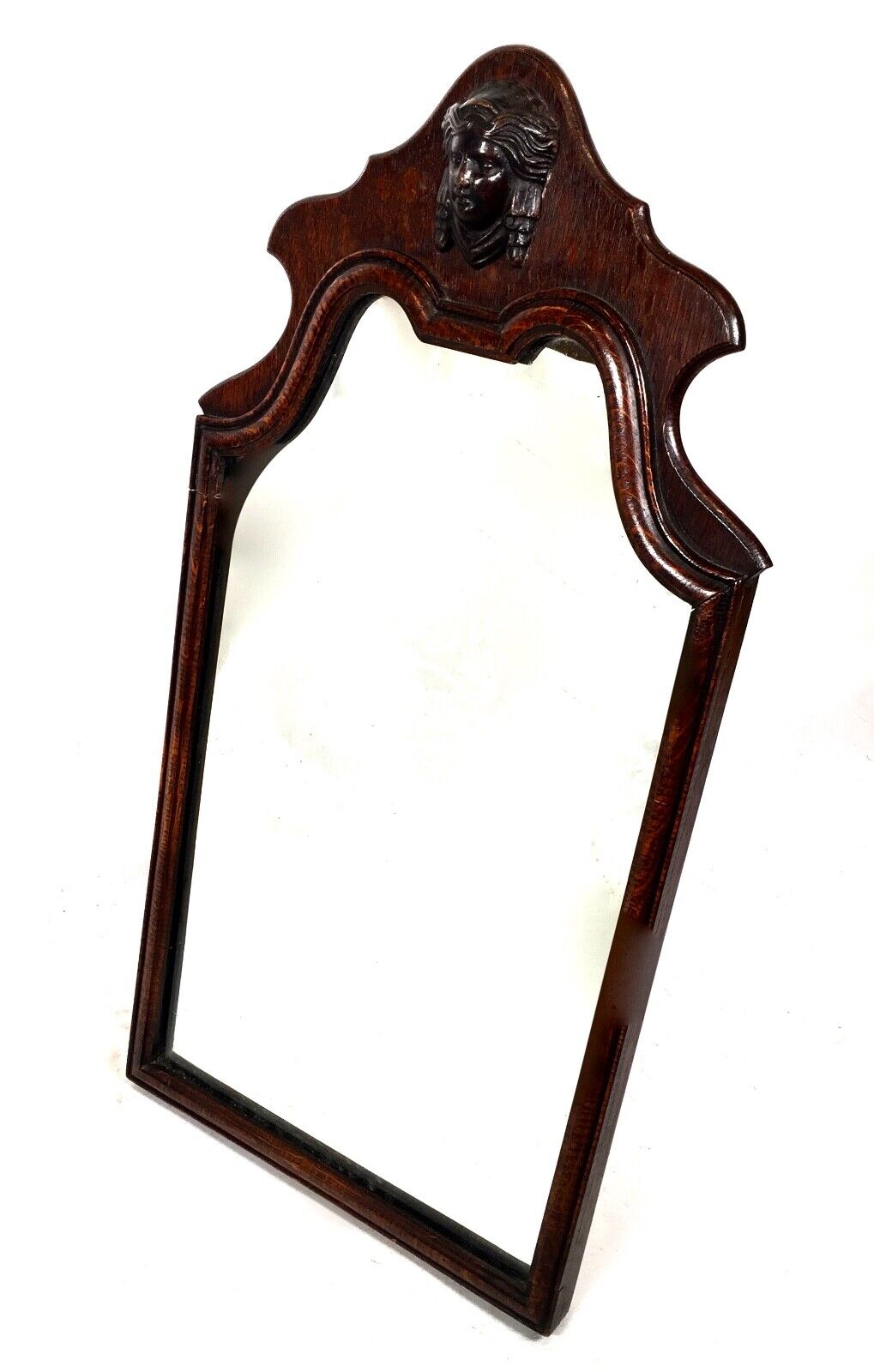 Antique 19th Century Wooden Neoclassical Tabletop / Dressing Table Mirror