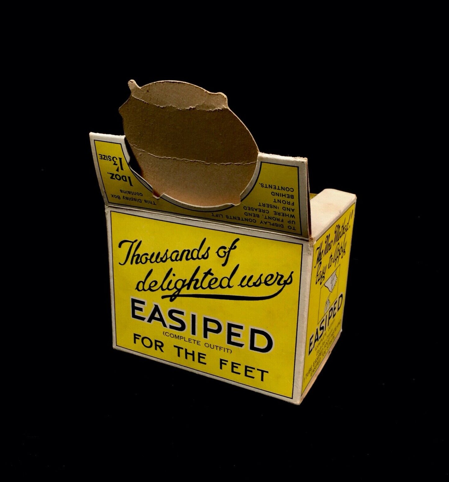 Antique Advertising - Point of Sale Shop Display Box of Easiped Foot Cream