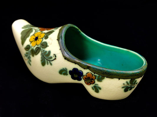 Gouda Pottery / Vase / Shoe / Bowl / Cream / Yellow / Orange / Cream 1950's