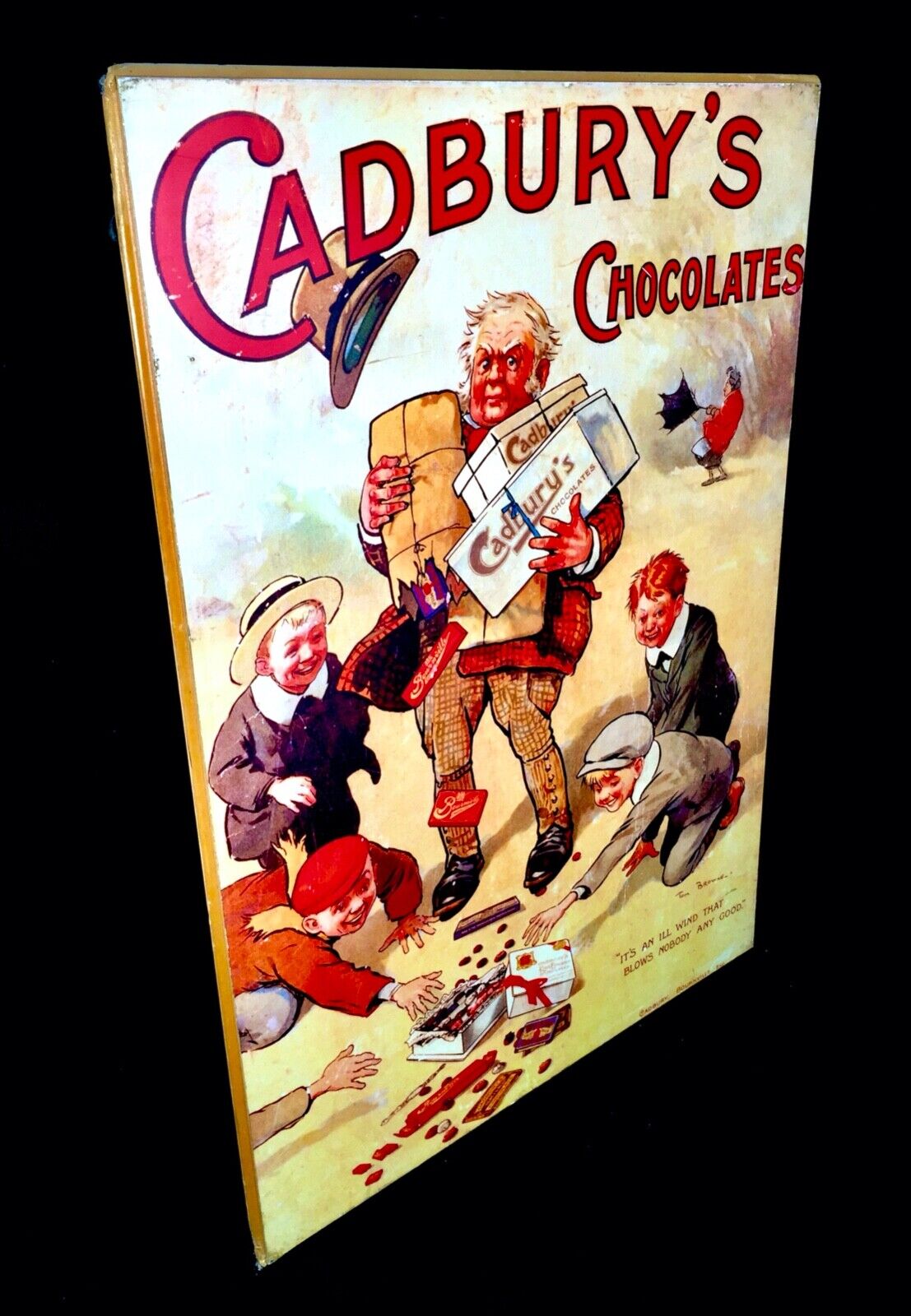 Antique Advertising - Large 70s Cadburys Poster Salvaged from Bournville Factory