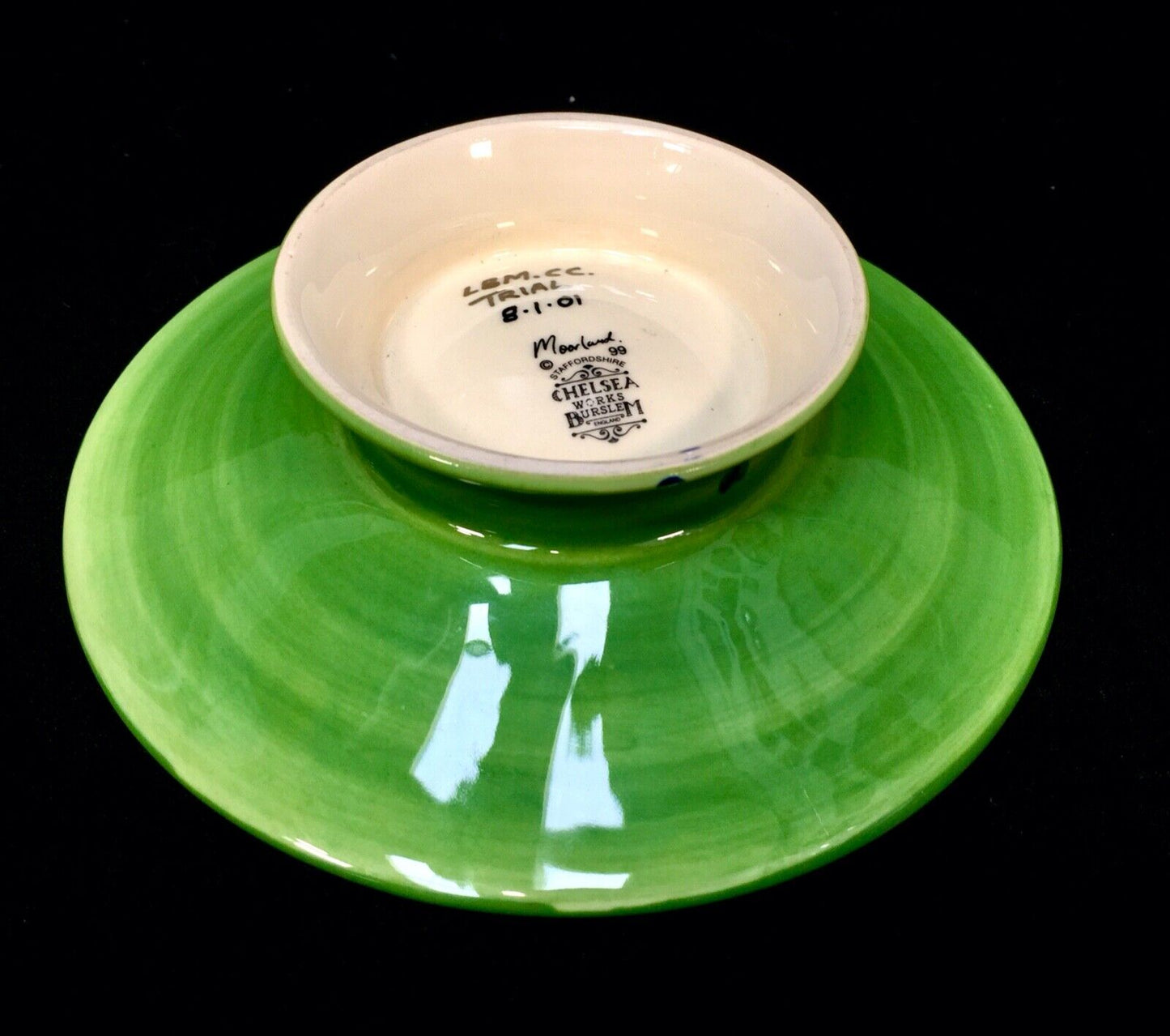 Lise B Moorcroft - Pottery Pin Dish Bowl Signed LBM - Moorland Chelsea Works