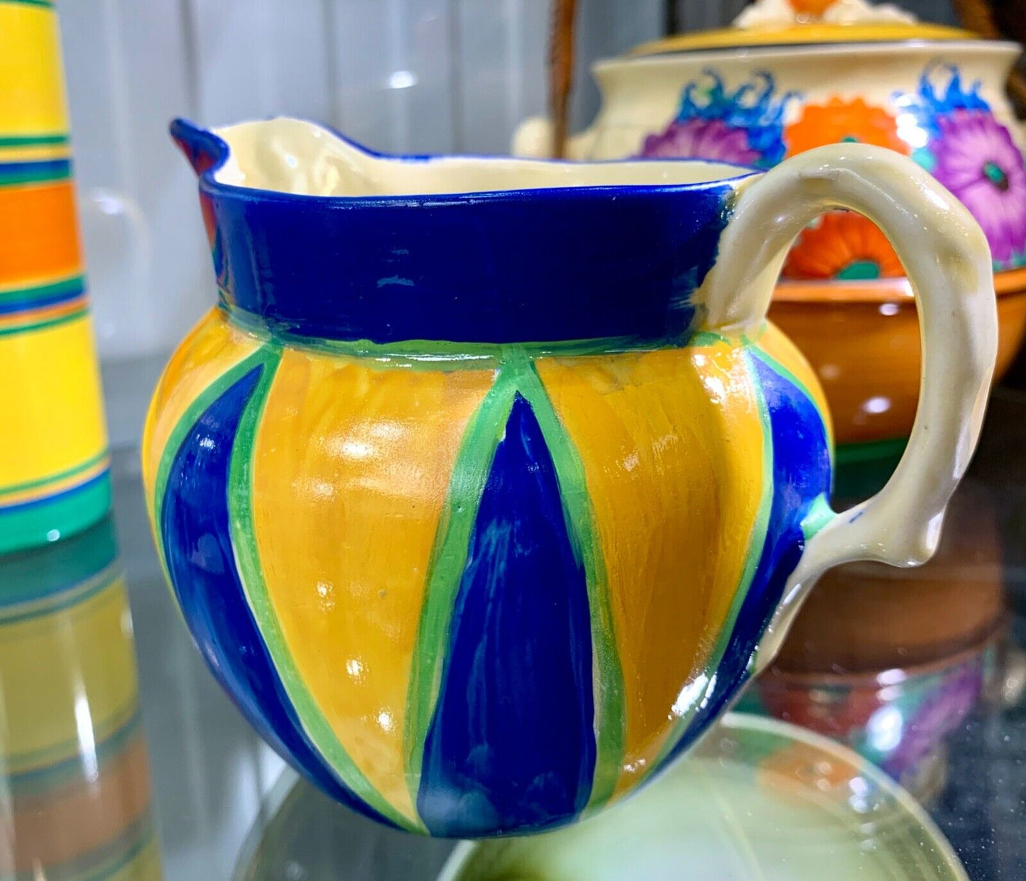 Clarice Cliff Original Jug / Vase Art Deco Pottery / Antique /  Bizarre / c1929