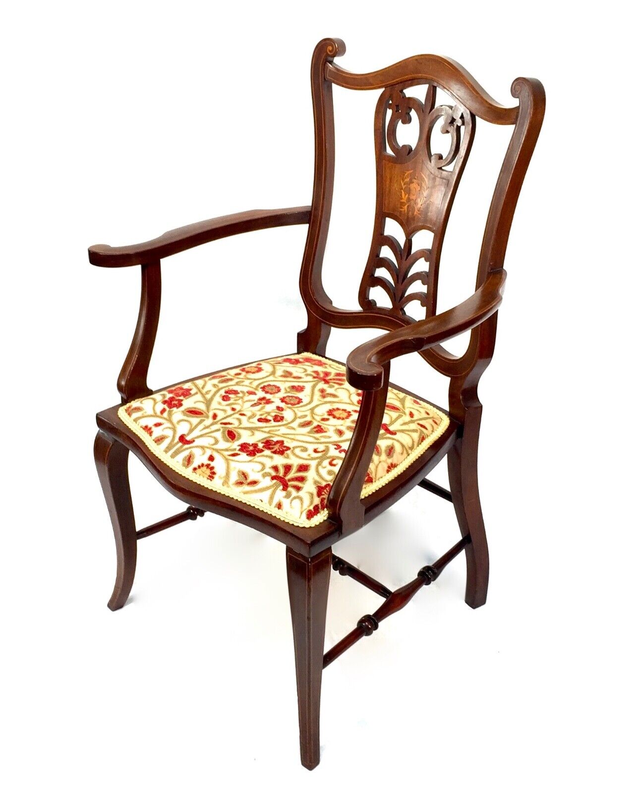 Edwardian Inlaid Mahogany Three Piece Parlour Suite Set / Sofa / Chair / Antique