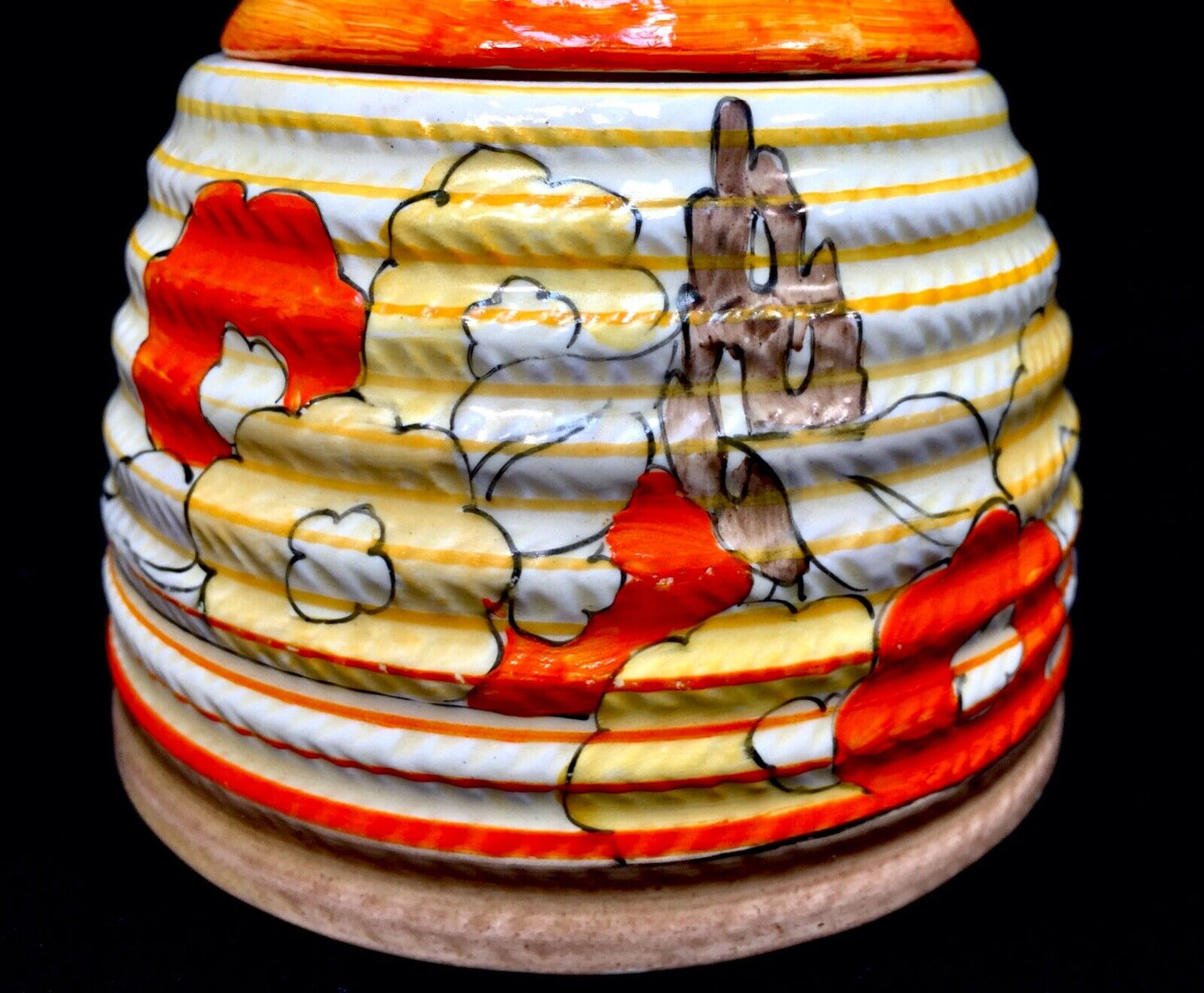 Clarice Cliff Capri Large Beehive Honey Pot Art Deco / Antique / Bizarre / c1934