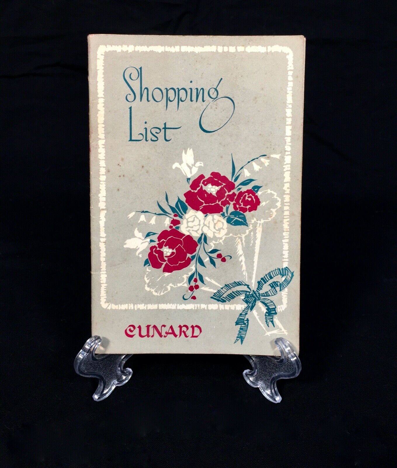Antique Advertising - 1930s Cunard Ships Store on Board Shopping List Brochure