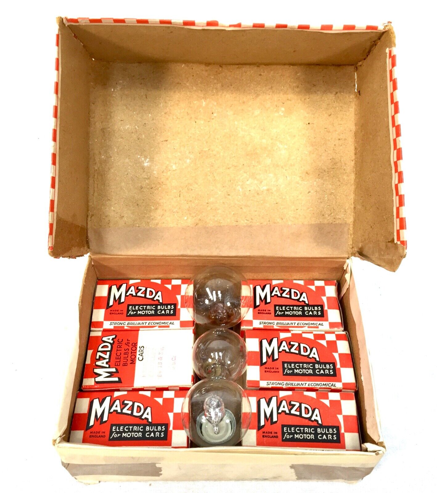 Antique Advertising - Mazda Electric Bulbs for Motor Cars / Vehicles Set in Box