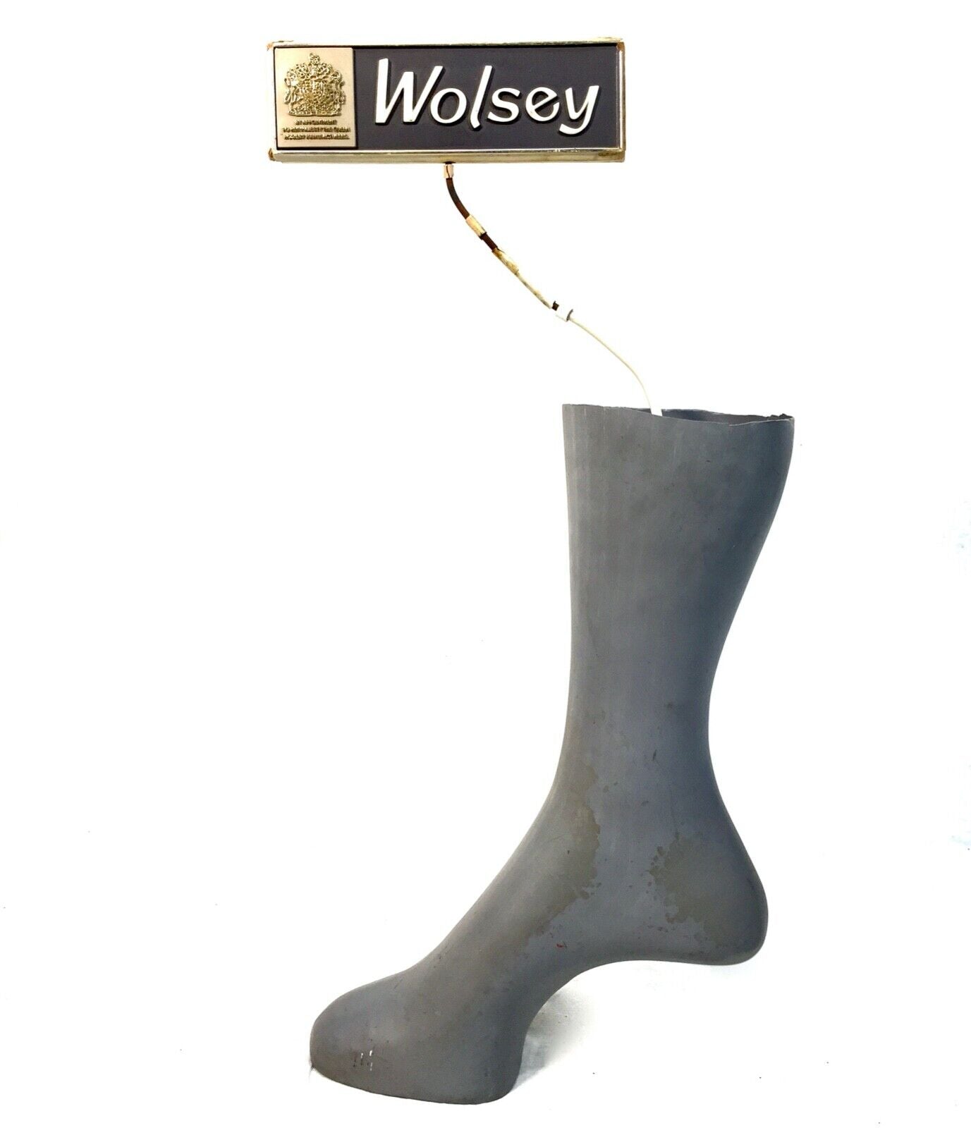 Antique Advertising - Wolsey Socks Hosiery Shop Display Stand & Sign / Vintage