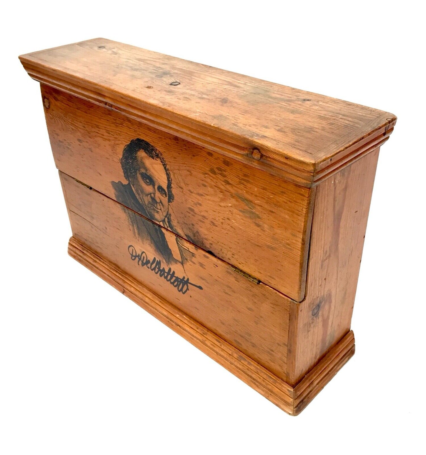 Antique Dr De Waltoffs Apothecary Cabinet Storage Box / Tabletop / Wall Mounted