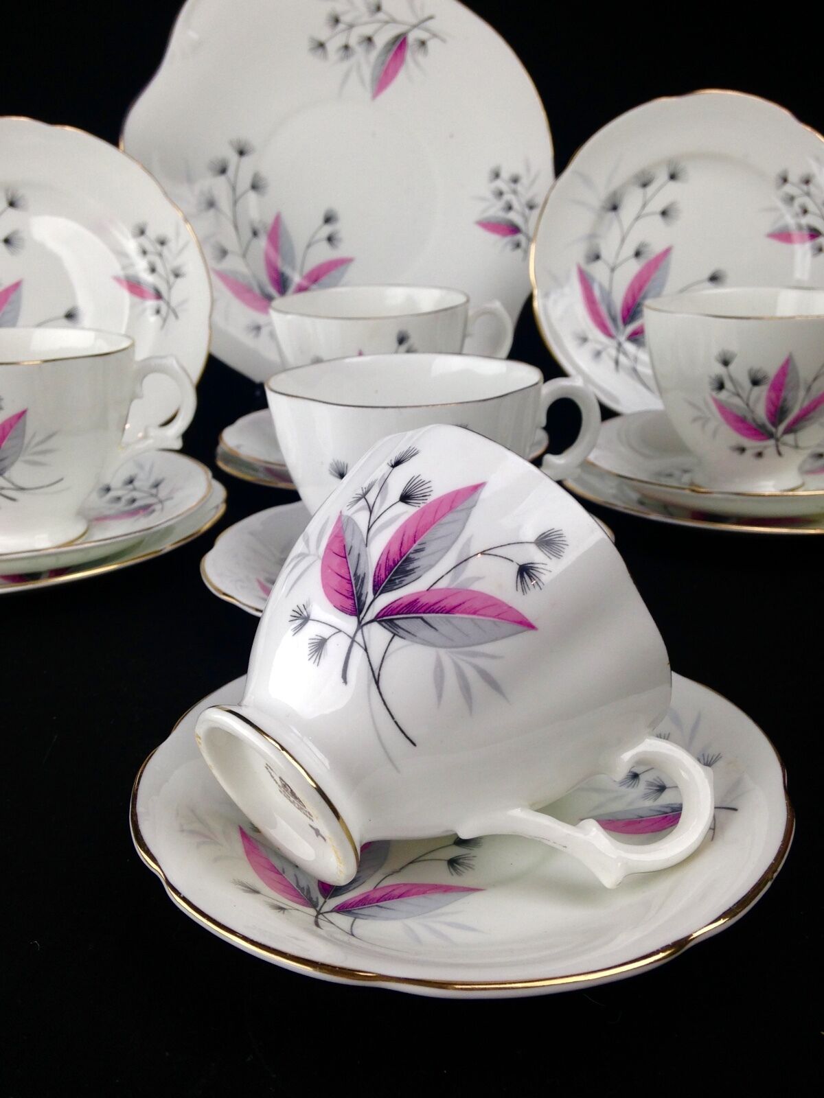 Royal Stuart Vintage Tea Set / Afternoon Tea / Pink And White Floral / Tea Cups