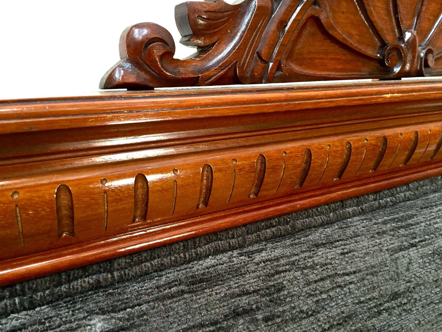 Antique Edwardian Walnut Framed Sofa / 2 Person Bench / Furniture c1910