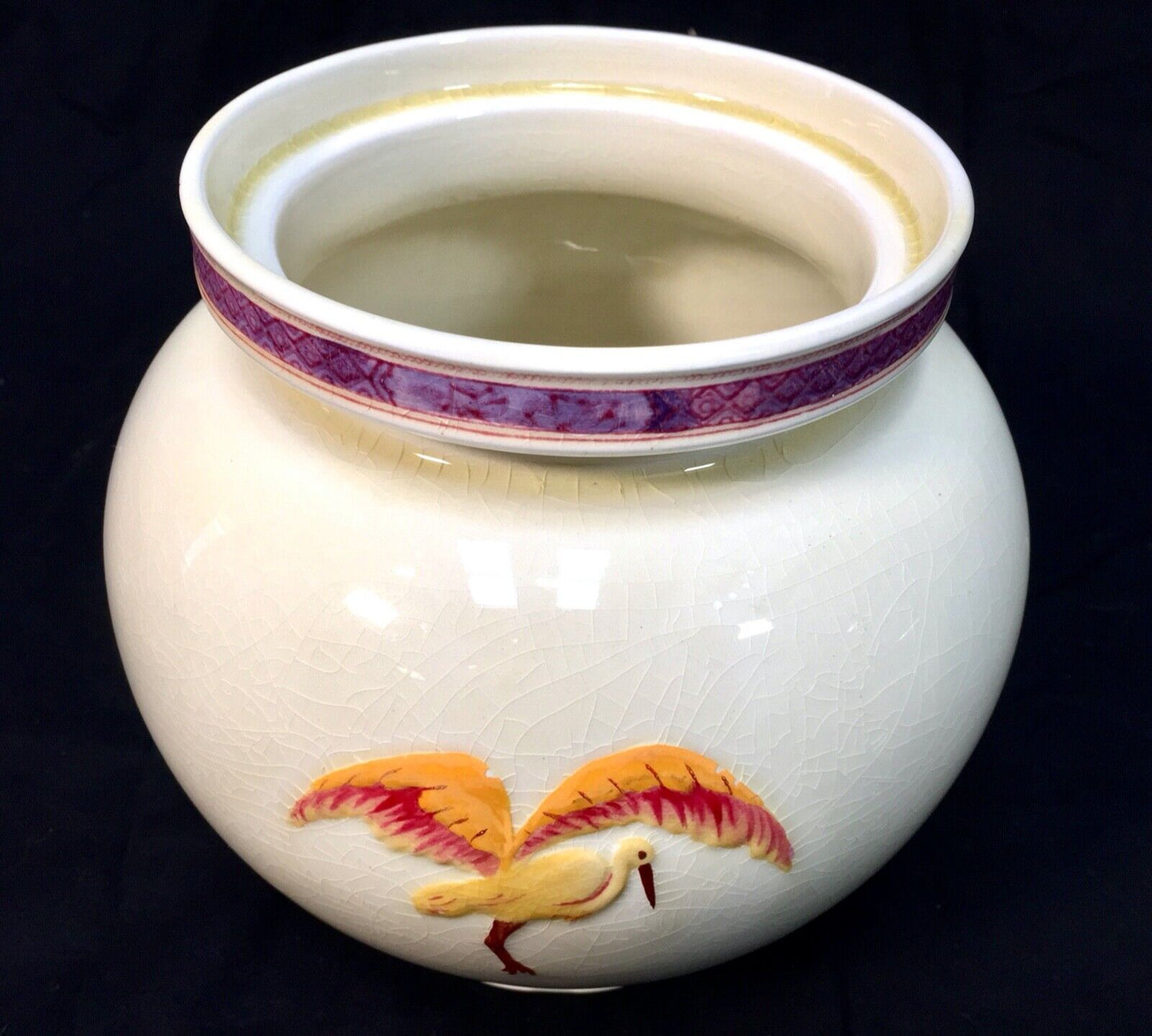 Antique Apothecary Interest - Royal Cauldron Snowfire Cream Advertising Jar Vase