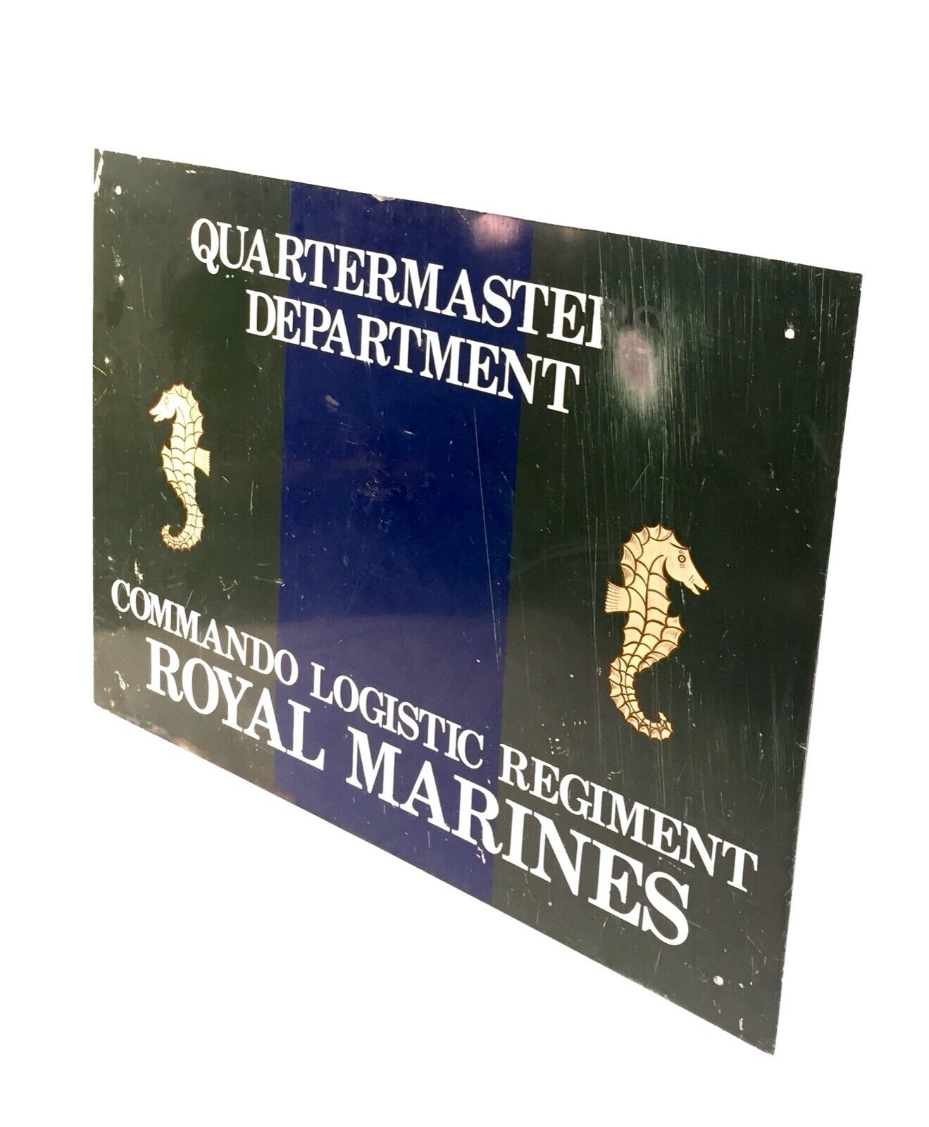 Antique Salvage - Royal Marines Logistic Regiment Sign from Stonehouse Barracks