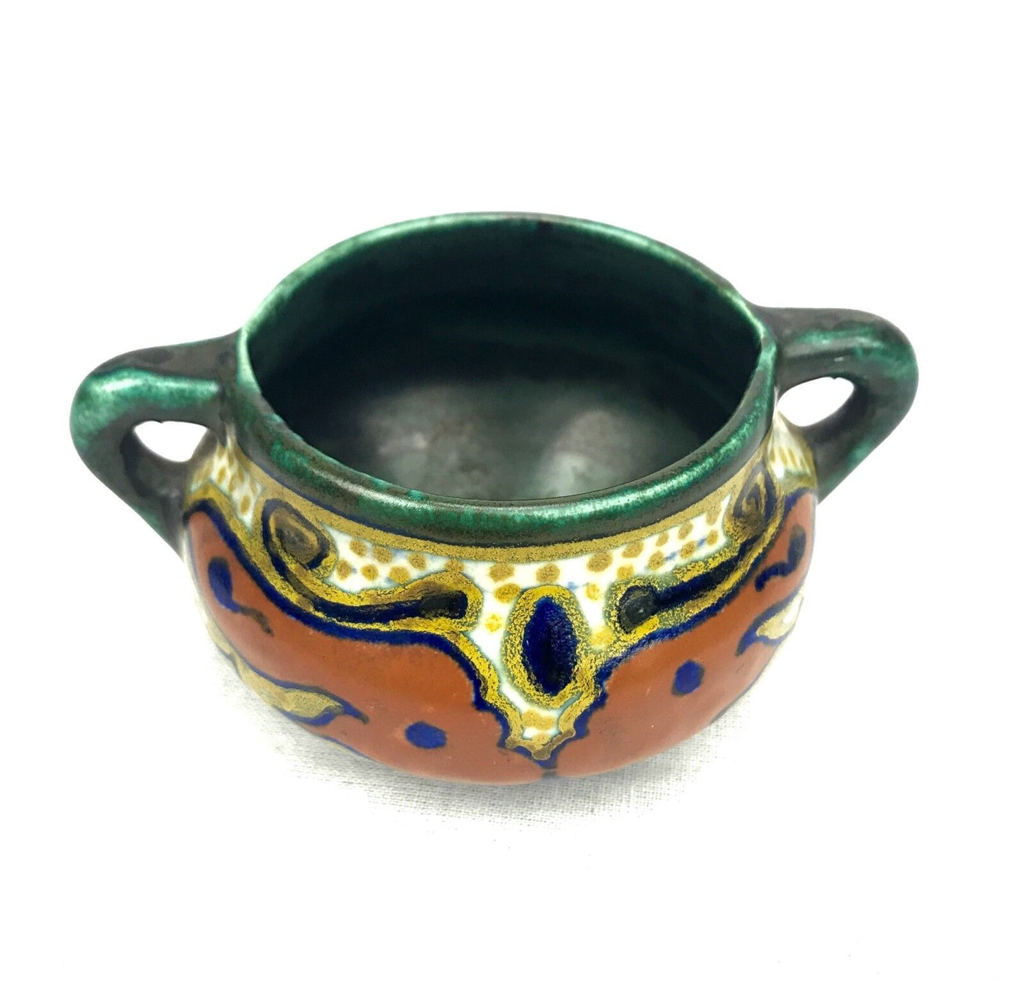 Gouda Pottery / Vase / Bowl / Jug / Art Deco / Blue / Green / Orange Antique