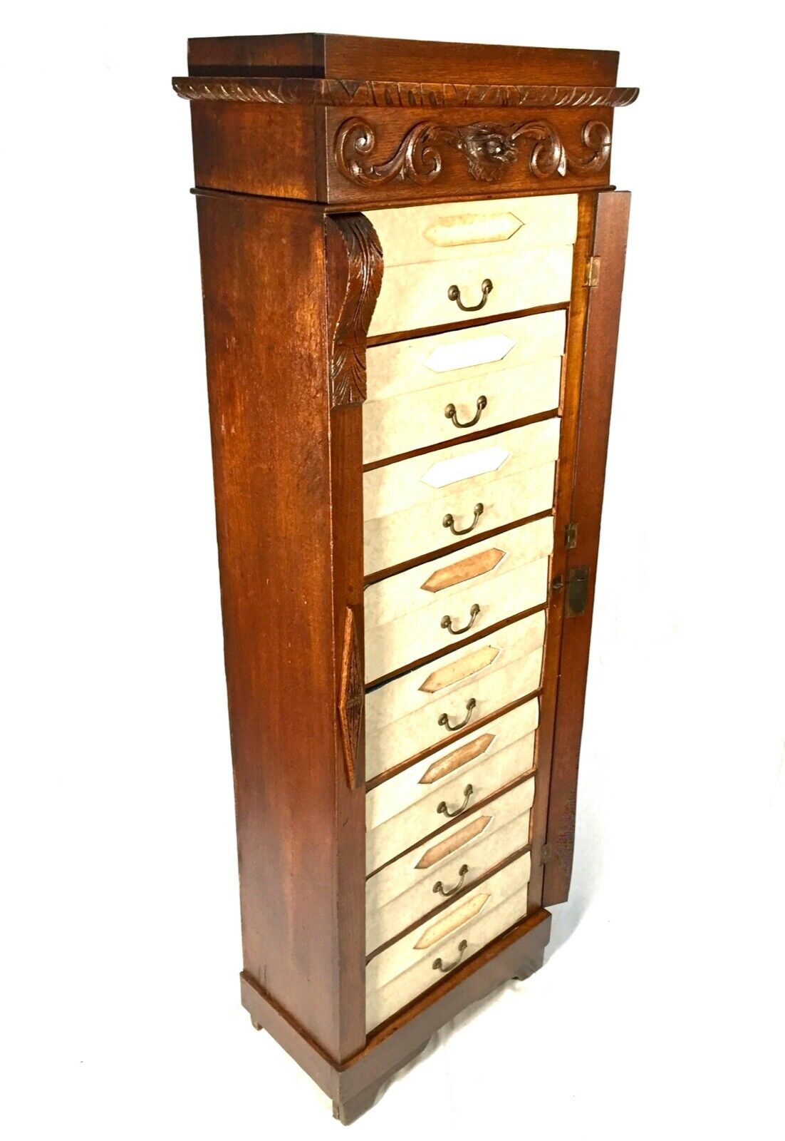 Antique Oak French Filing Cabinet / Chest of Drawers / Cartonnier / 19th Century
