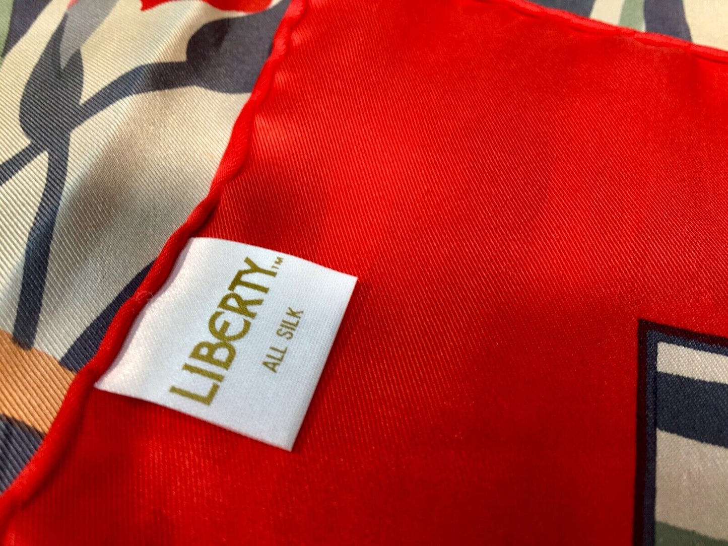 Liberty & Co London Silk Ladies Scarf / Floral / Multicolour / Vintage Clothing