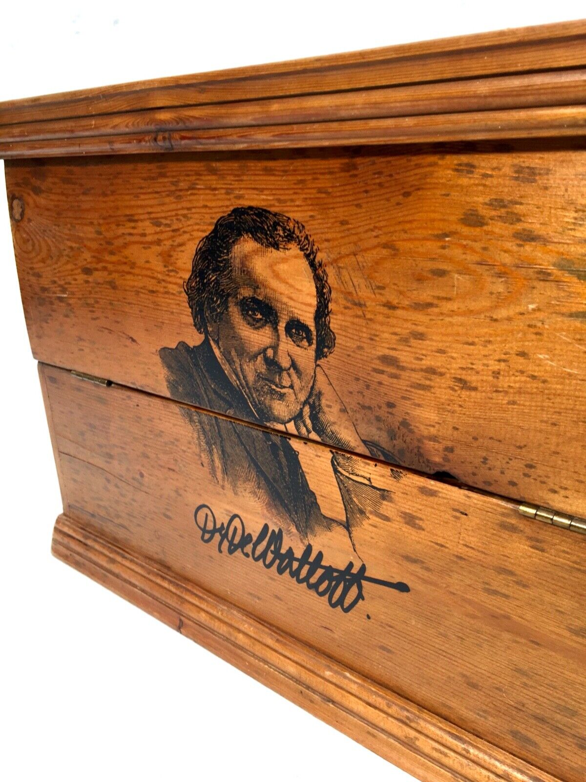 Antique Dr De Waltoffs Apothecary Cabinet Storage Box / Tabletop / Wall Mounted